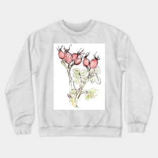 Watercolour Rosehips Crewneck Sweatshirt